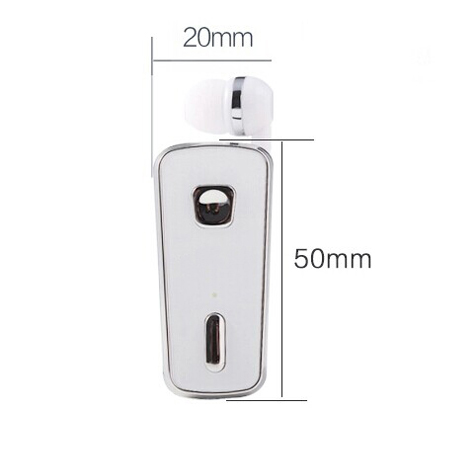 V6 Retractable earphone bluetooth music receiver with clip