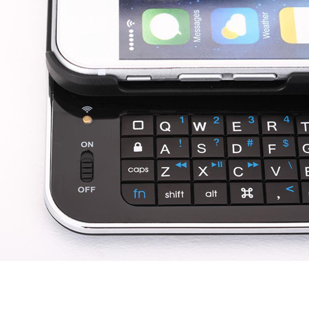 Wireless Bluetooth 3.0 Slide-out Keyboard with Backlight for iPhone 6